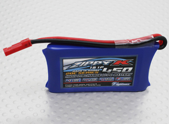 Bateria Zippy-K Flightmax 450mAh 1S1P 20C Lipoly