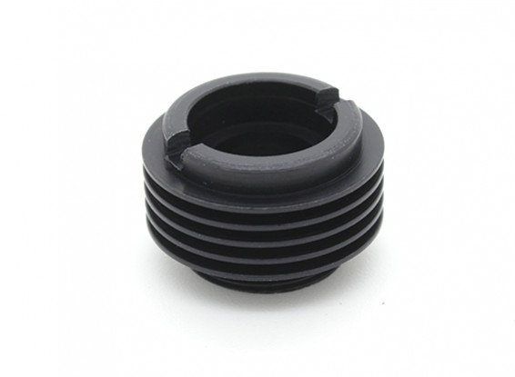 Cox 0,049 Brilho Plug Adapter com resfriamento extra - Black (5 Fin)