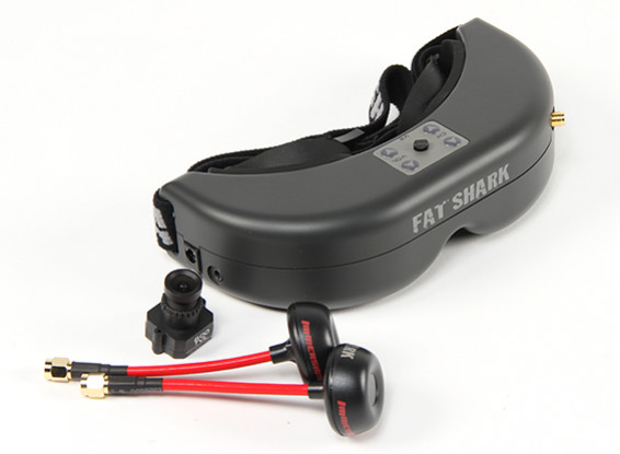 Fatshark PredatorV2 CE Compliant FPV Goggle Sistema w / Câmera e 5.8GHz TX (RTF)