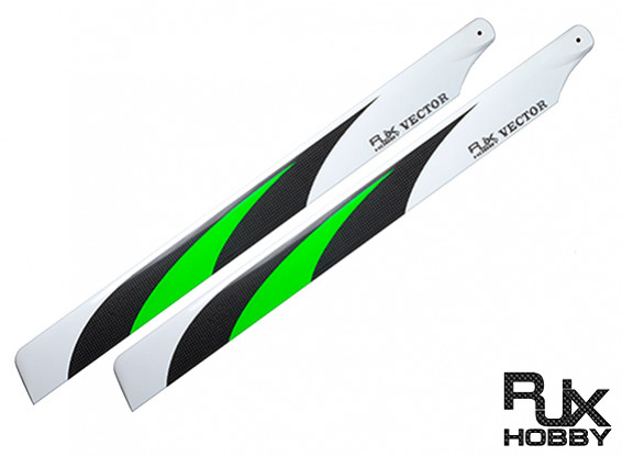 Fibra de Carbono 325 milímetros RJX Vector 3K Flybarless Blades principal