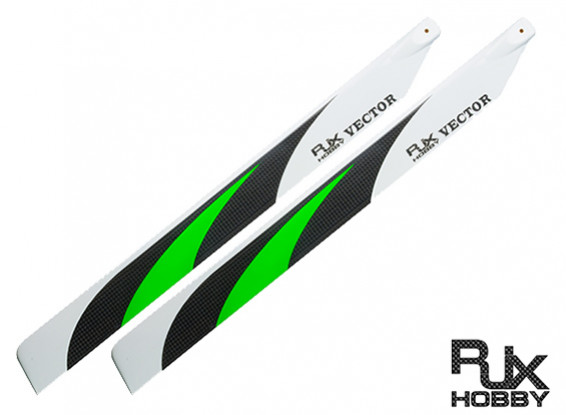 Fibra de Carbono 430 milímetros RJX Vector 3K Flybarless Blades principal