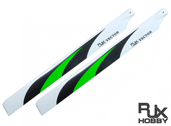 Fibra de Carbono 500 milímetros RJX Vector 3K Flybarless Blades principal