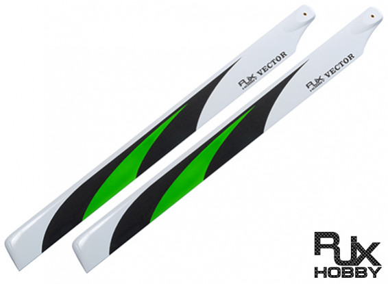 Fibra de Carbono 690 milímetros RJX Vector 3K Flybarless Blades principal