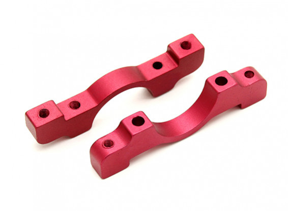 Red anodizado CNC alumínio Tubo braçadeira 16 mm de diâmetro