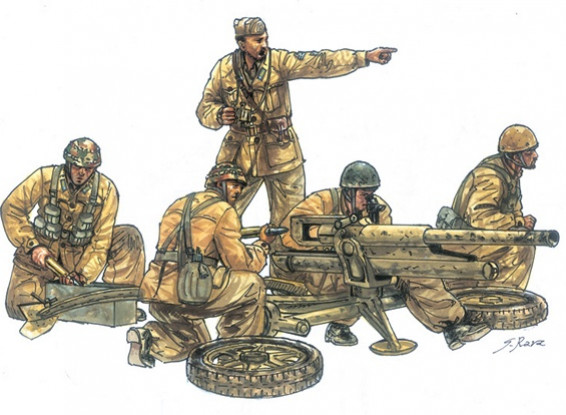 Italeri 1/35 Escala Cannone Da 47/32 Mod. 39 com tripulação Kit Plastic Modelo
