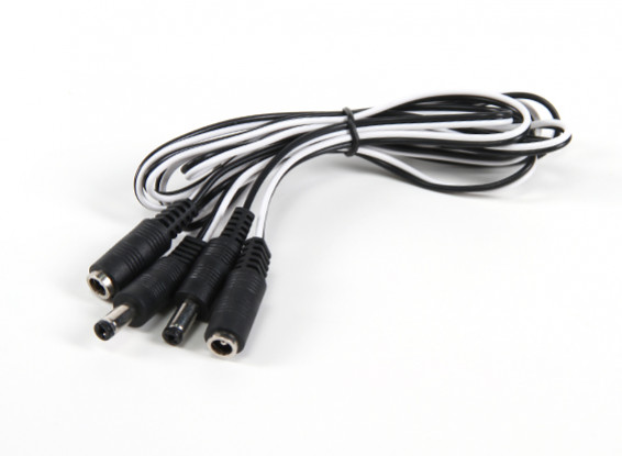 2,1 milímetros DC Power Plug para 2,1 milímetros de chumbo DC Power Socket Extension (2pcs)