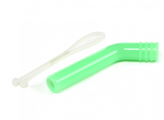 1 / 10th escala Silicone Tuned tubo de escape defletor (verde)
