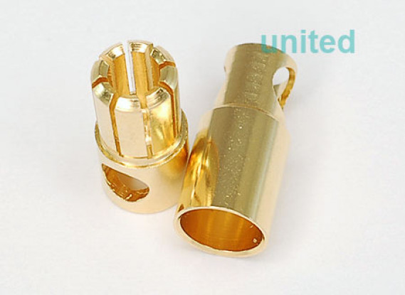 Polymax 6mm ouro Conectores de 10 pares (20pc)