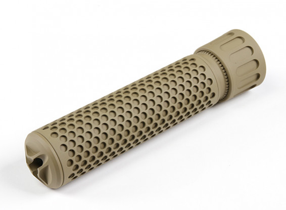 Madbull KAC QDC Airsoft manequim supressor (TAN, 14 milímetros CCW)