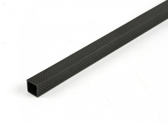 Tubo de fibra de carbono Praça 15 x 15 x 500 milímetros