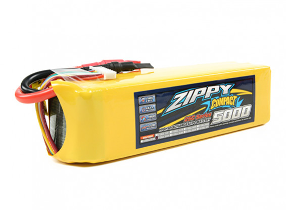 ZIPPY Compact 5000mAh 7S 25C Lipo Pack (Individual Balance Tab Version)