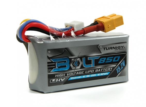 Turnigy Parafuso 850mAh 4S 15.2V 65 ~ 130C High Voltage Lipoly Pack (LiHV)