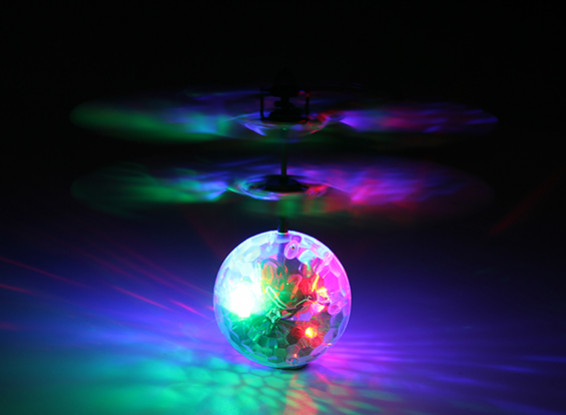 Voar LED piscando Cristal bola do disco com carregamento USB chumbo