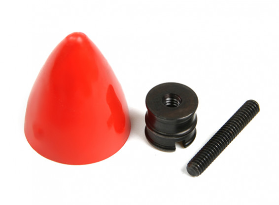 Cox 0,049 / 0,051 Rubber Segurança Spinner and Engine Hub (vermelho)