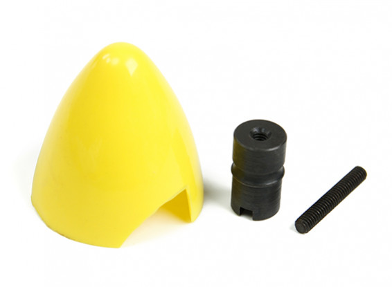 Cox 0,049 / 0,051 Plastic Spinner and Engine Hub (amarelo)