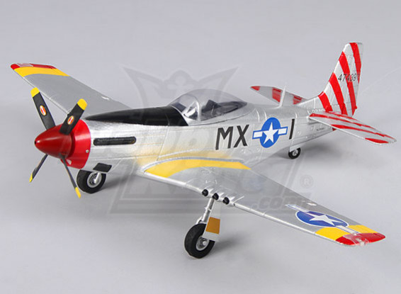 Micro P-51D Mustang w / luzes nav 550 milímetros (PNF)