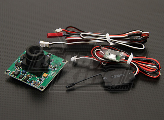 FPV Transmitter & Video Camera câmera CCD de 1/3-inch (NTSC)