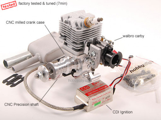 O motor a gasolina 26cc w / CD-ignição 1.45PS