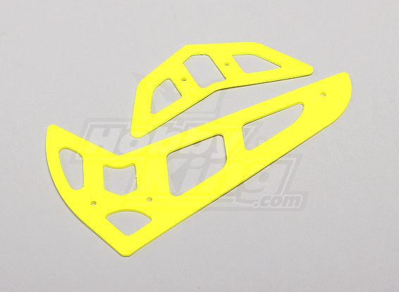 Neon Yellow Fiberglass horizontal / vertical Fins Trex 500