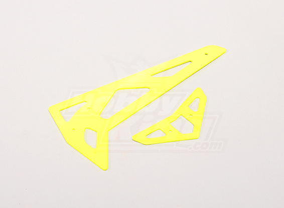 Neon Yellow Fiberglass horizontal / vertical Fins Trex 500 XL