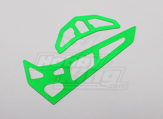 Neon Green fibra de vidro horizontal / vertical Fins Trex 700 Nitro / Eléctrico