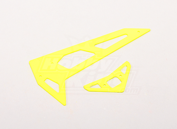 Neon Yellow Fiberglass horizontal / vertical Fins Trex 450 Desporto