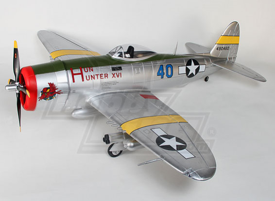 P-47 com abas, retrai elétricos e luzes, 1.600 milímetros (PNF)