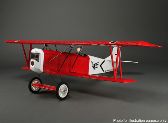 RISCO / DENT - Fokker D.VII Primeira Guerra Mundial Biplano Balsa 1200 mm (ARF)