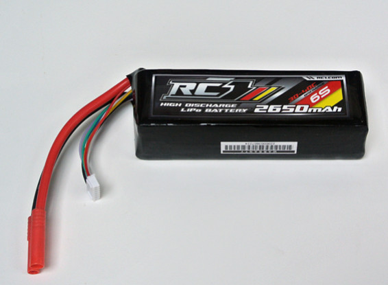 RISCO / DENT - RC 2650mAh 6S 30C Lipo Pack (UK Warehouse)