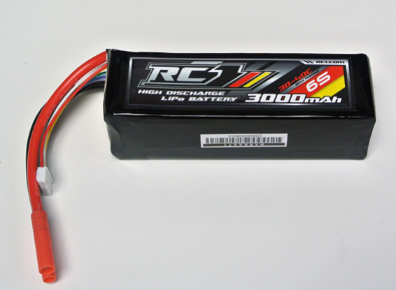 RISCO / DENT - RC 3000mAh 6S 30C Lipo Pack (UK Warehouse)
