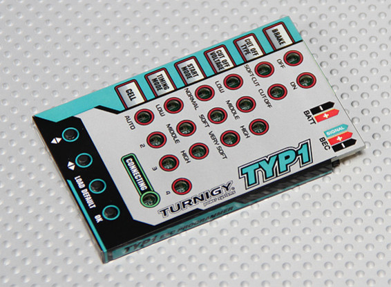 Cartão de programação Turnigy TY-P1 25Amp Brushless ESC