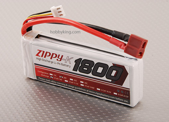 Zippy-K 1,800 pacote 2S1P 20C Lipo