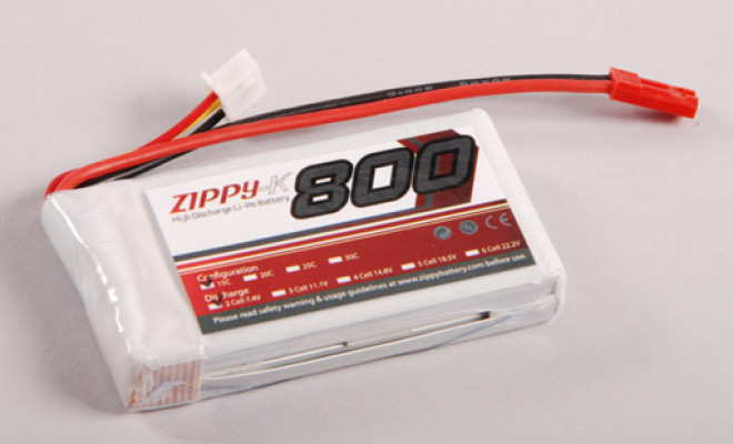 Zippy-K 800 pacote 2S1P 15C Lipo