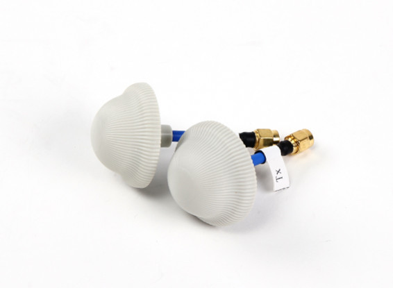 Magic Mushroom Circular polarizada Antena Set Stubby 5.8GHz (SMA) RX com RP-SMA macho PLUG