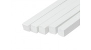 ABS Square Rod 10.0mm x 10.0mm x 500mm White (Qty 5)