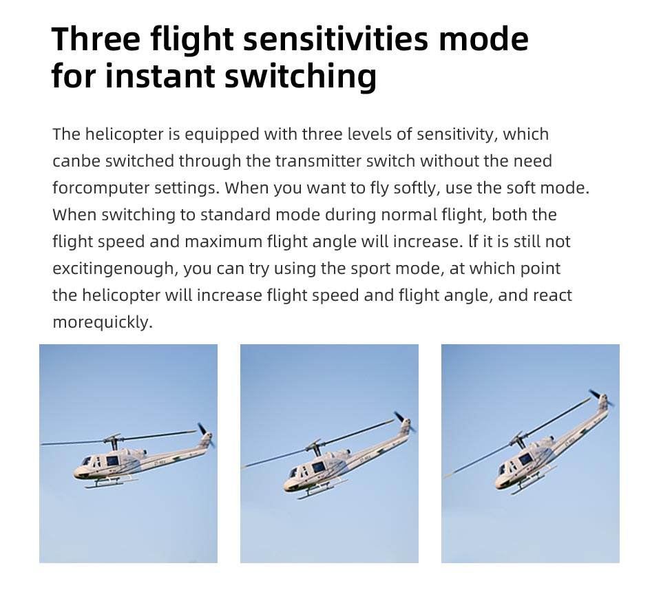 Hélicoptère RC FlyWing UH-1 V4 10CH GPS - RTF Avec 2 Batteries, Retour Automatique, 3D/6G, échelle