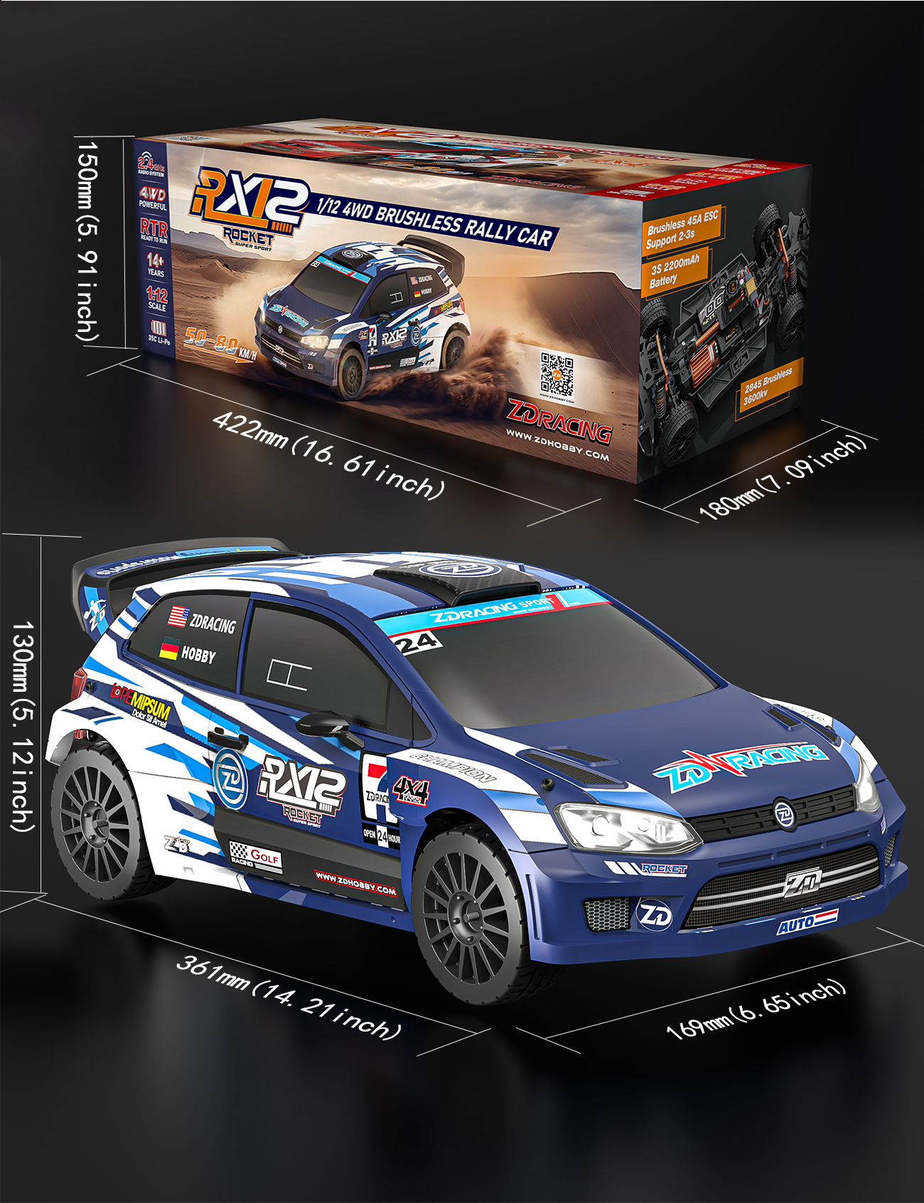 ZD Racing RX-12 Rally Car - Transmission System