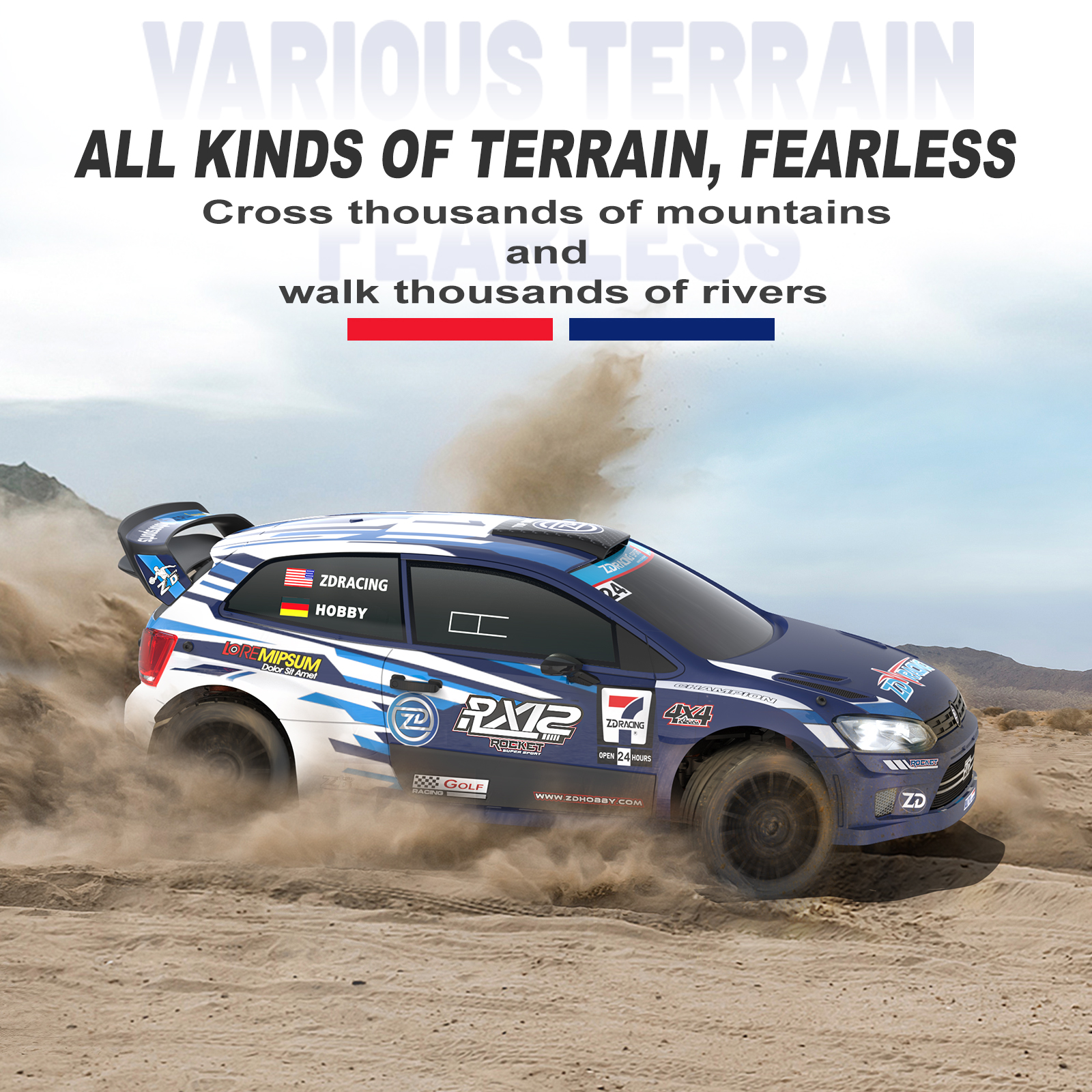 ZD Racing RX-12 Rally Car - Accessories Package