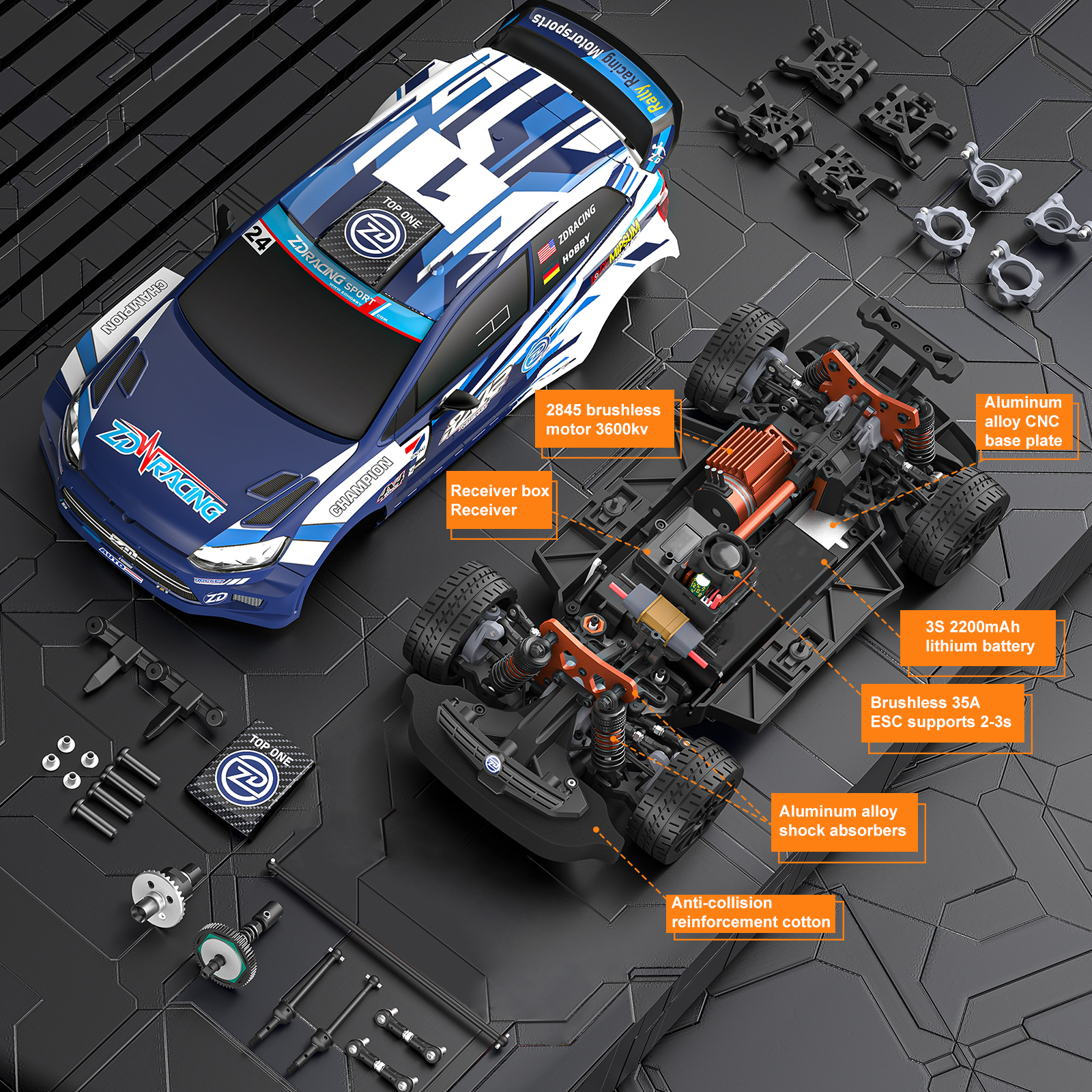 ZD Racing RX-12 Rally Car - Remote Control