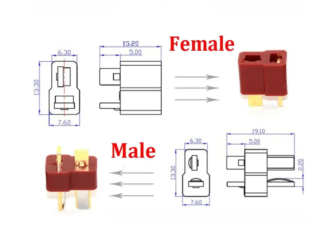 T Coding Plug 10 Pair T Plug Connectors Male and Female (Hardware_wireconnector)
