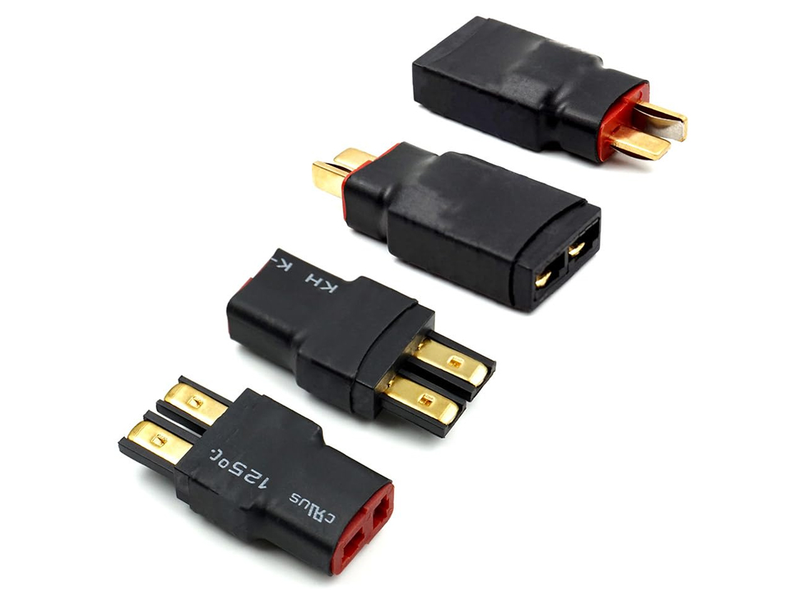 2 Pair T to TRX Plug Male and Female No Wires Connector Adapter  (Hardware_wireconnector)