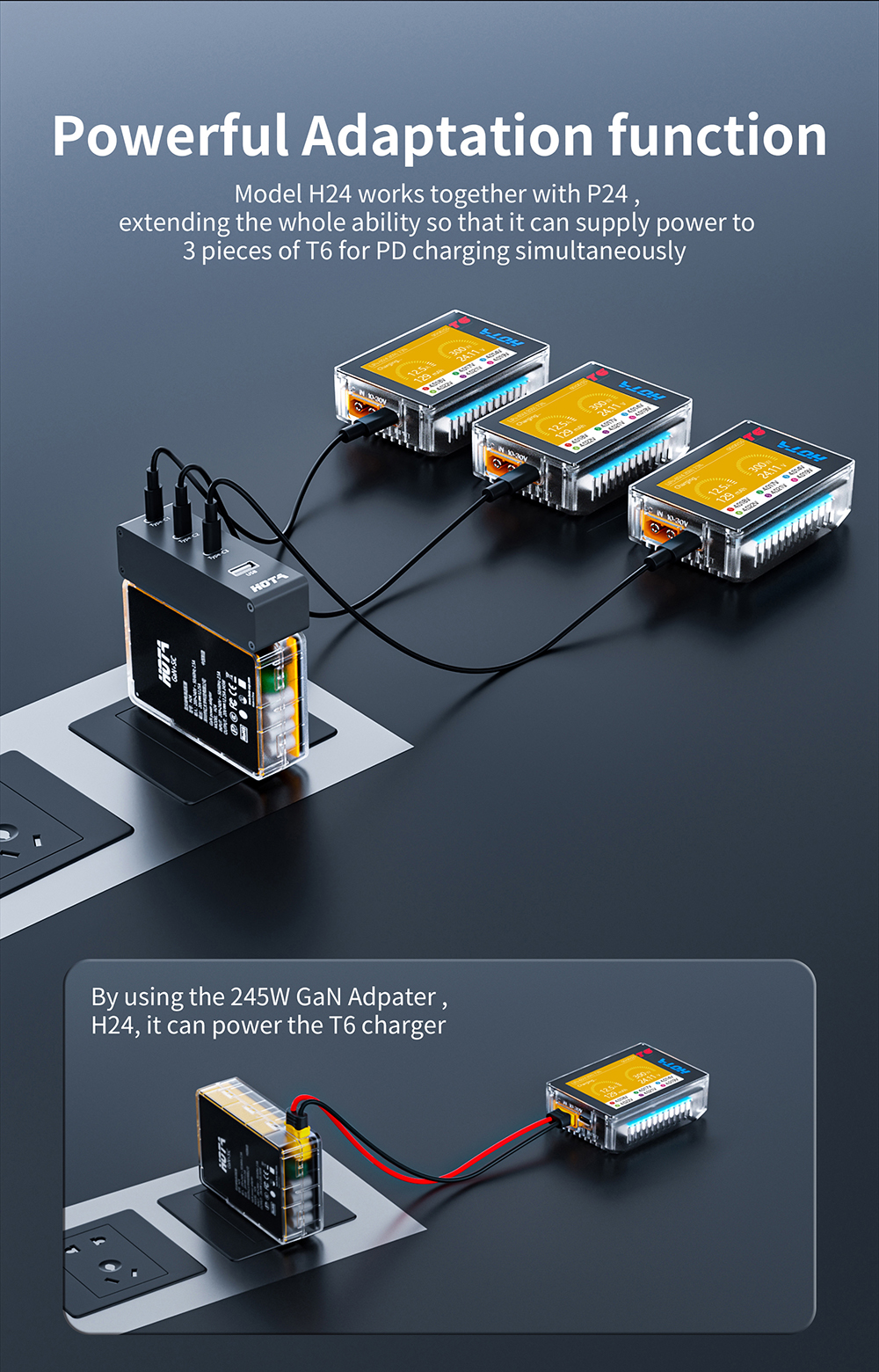 HOTA T6 (DC Input) 300W 15A 1-6S Pocket Charger – PD 90W USB-C