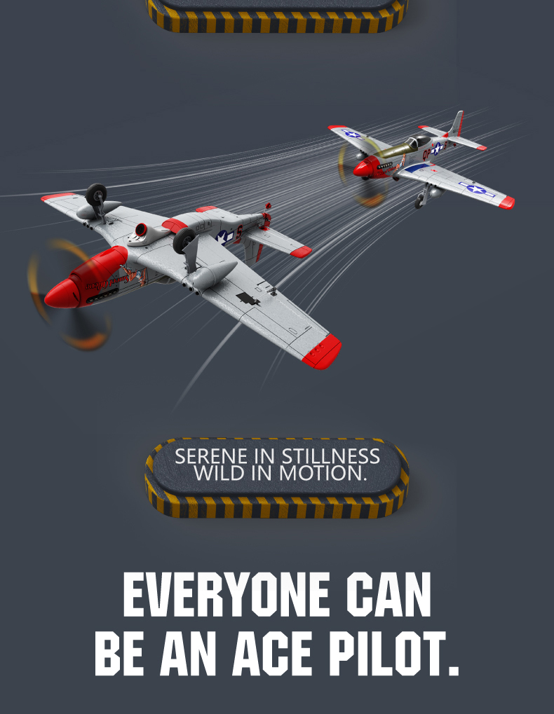 MO-FLY P-51D (RTF) 10CH EPP 685mm Fun Flyer for Beginner (27