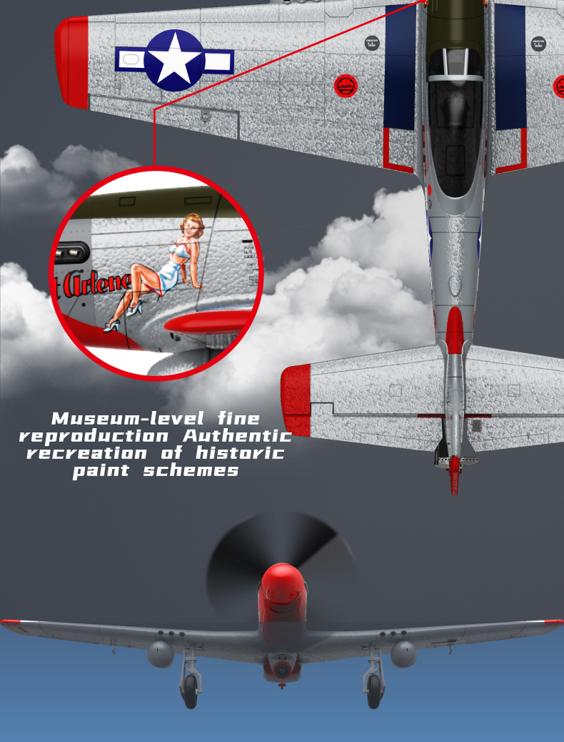 MO-FLY P-51D (RTF) 10CH EPP 685mm Fun Flyer for Beginner (27