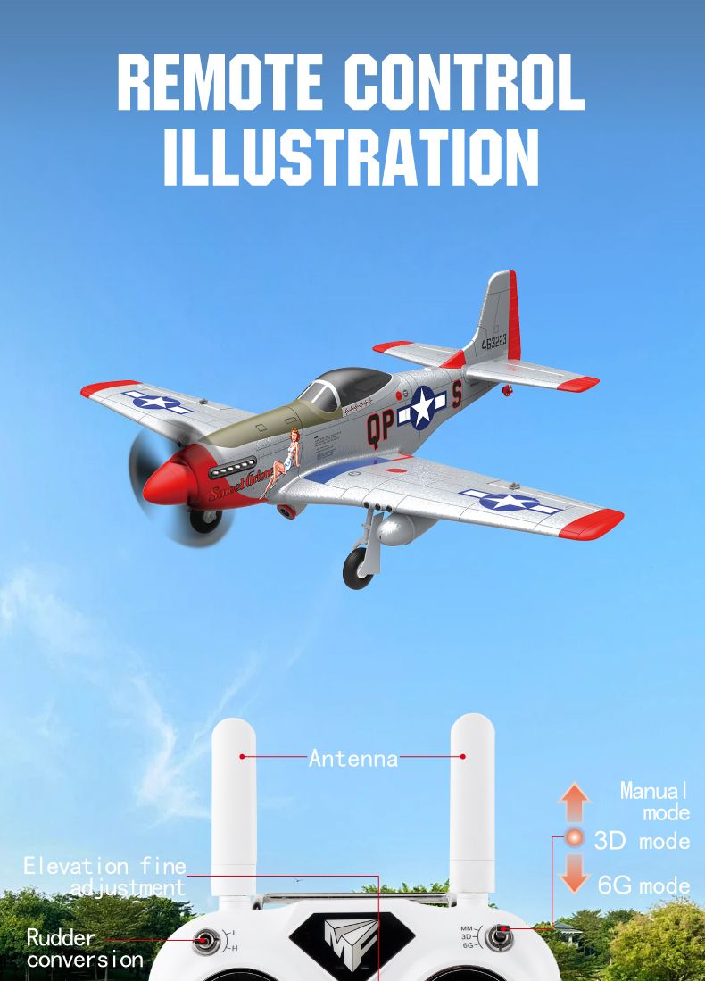 MO-FLY P-51D (RTF) 10CH EPP 685mm Fun Flyer for Beginner (27