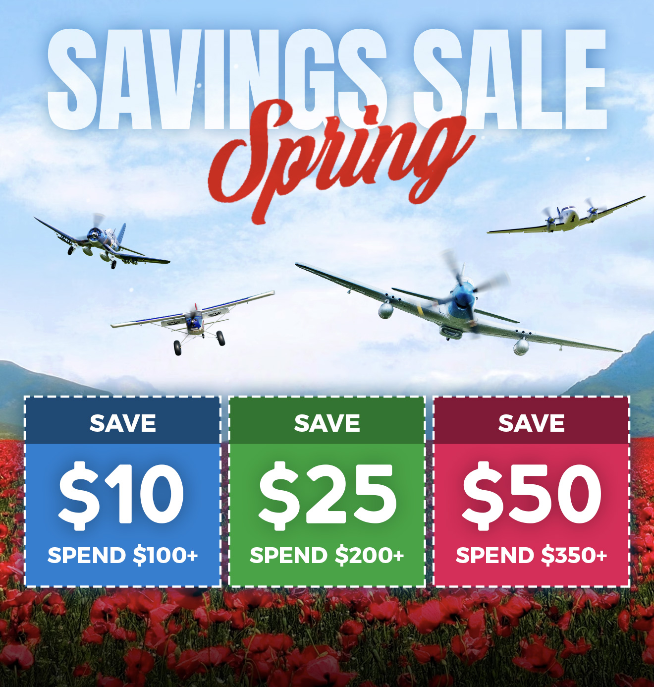 Spring savings sale 2024