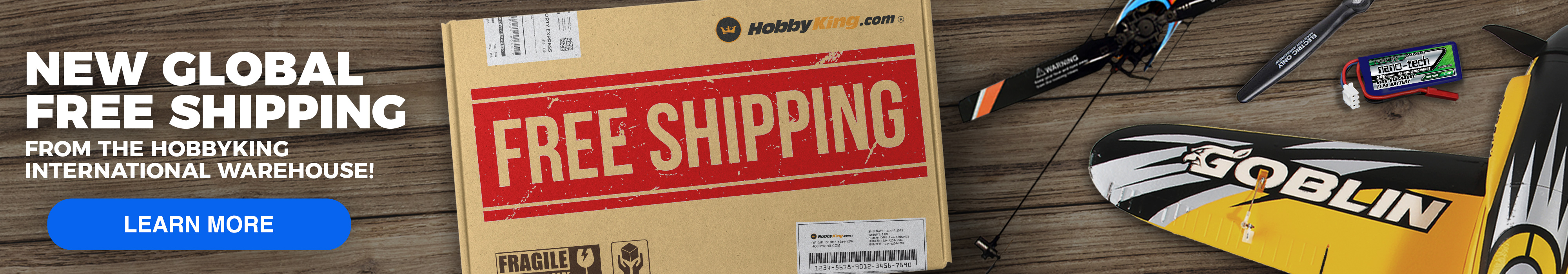 Global Free Shipping from our International Warehouse