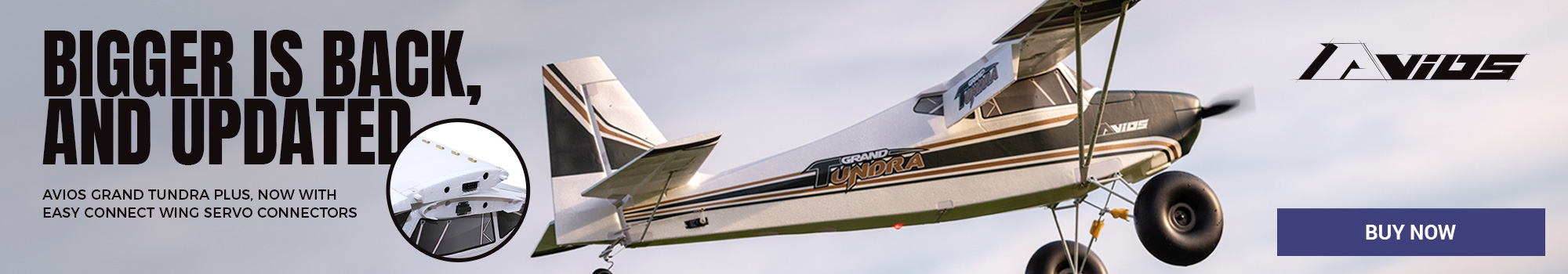 Avios Grand Tundra Plus, Now With Easy Connect Wing Servo Connectors - Buy Now!