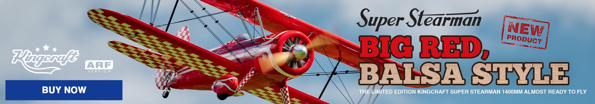 Super Stearman Big Red, Balsa Style - Shop Now