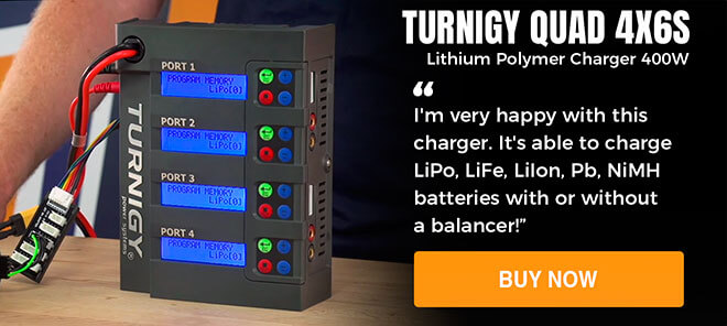LUEL T T Lithium Polymer Charger 400W I'm very happy with this charger. It's able to charge LiPo, LiFe, Lilon, Pb, NiMH batteries with or without a balancer! 04 